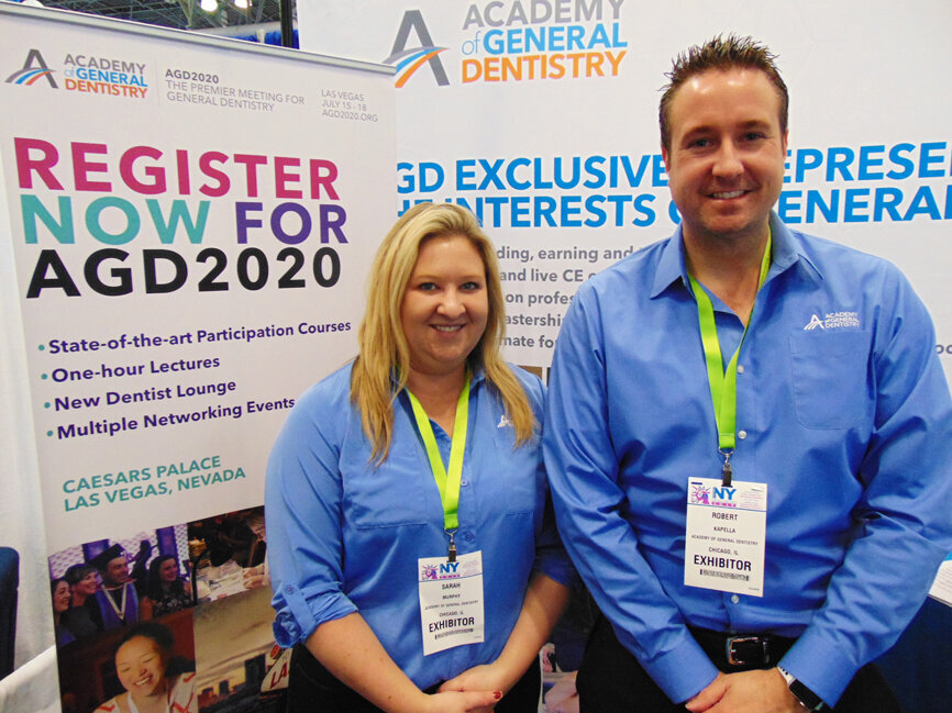Sarah Murphy, left, and Robert Kapella of AGD, the Academy of General Dentistry, which holds its meeting in Las Vegas in 2020. (Photo: Fred Michmershuizen/DTA) 