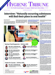 Hygiene Tribune Middle East & Africa No. 5, 2019