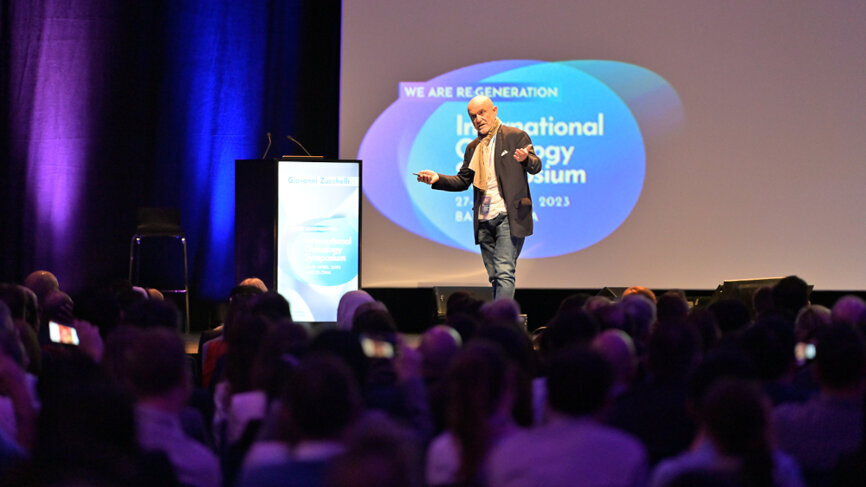 Morning with the Masters: Dr Giovanni Zucchelli of Italy held a presentation on soft-tissue augmentation around teeth and dental implants. (Image: Osteology Foundation)