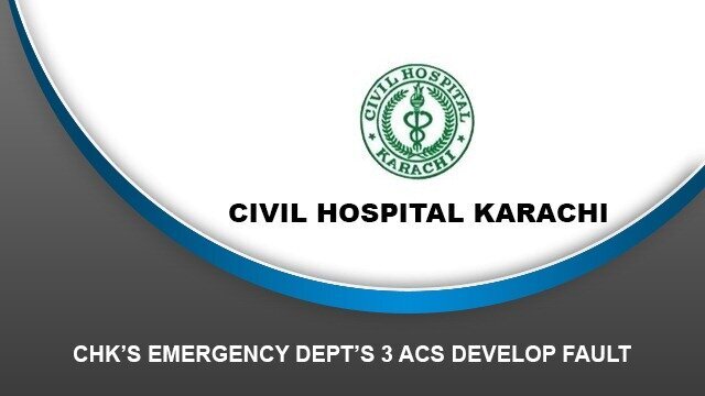 CHK’s emergency dept’s 3 ACs develop fault