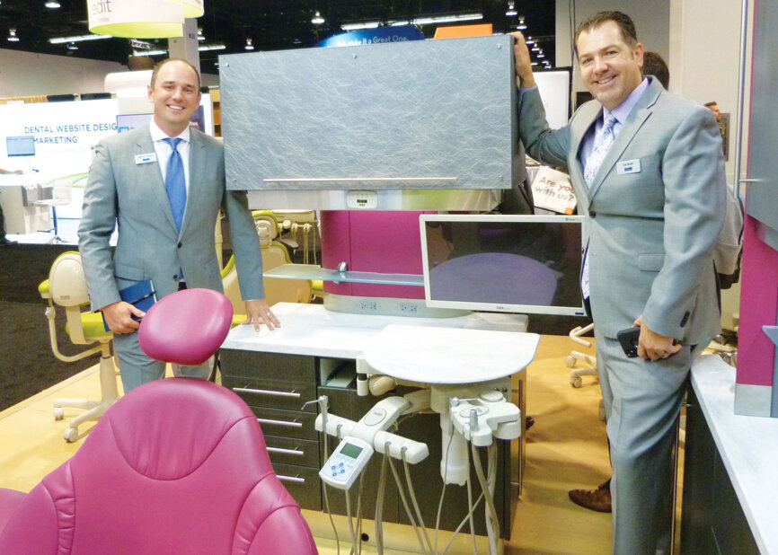 Eric Beard and Andrew Lammers at Midmark have the newest dental cabinetry and treatment stations to show you.