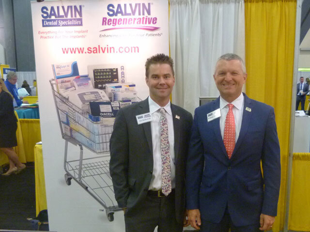 Jon Rutkowski and William Simmons at the Salvin booth.