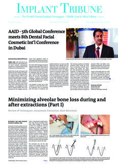 Implant Tribune Middle East & Africa No. 4, 2016