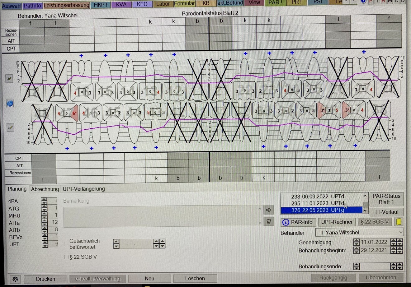 Fig. 7: Measurement after treatment.