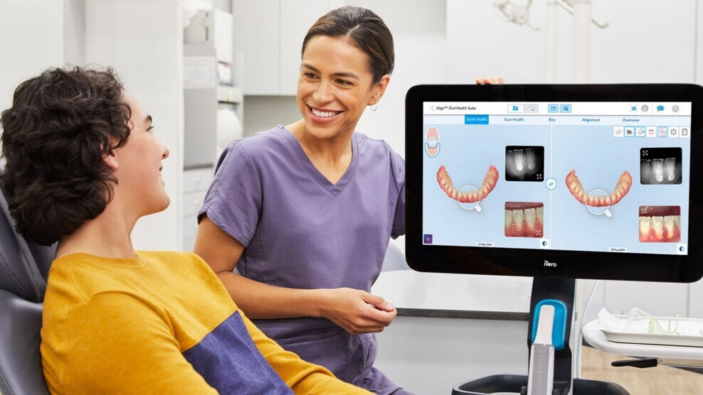 The Align Oral Health Suite helps dental professionals detect oral health conditions and educate patients through an intuitive, visually engaging interface.