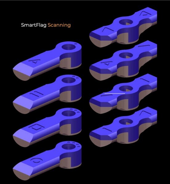 Fig. 28: Scan surface necessary for obtaining a good impression with SmartFlag scan bodies.